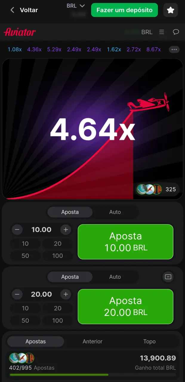 Assim que os fundos tiverem sido creditados na tua conta, podes desfrutar do jogo Aviator no site ou na aplicação 1Win.