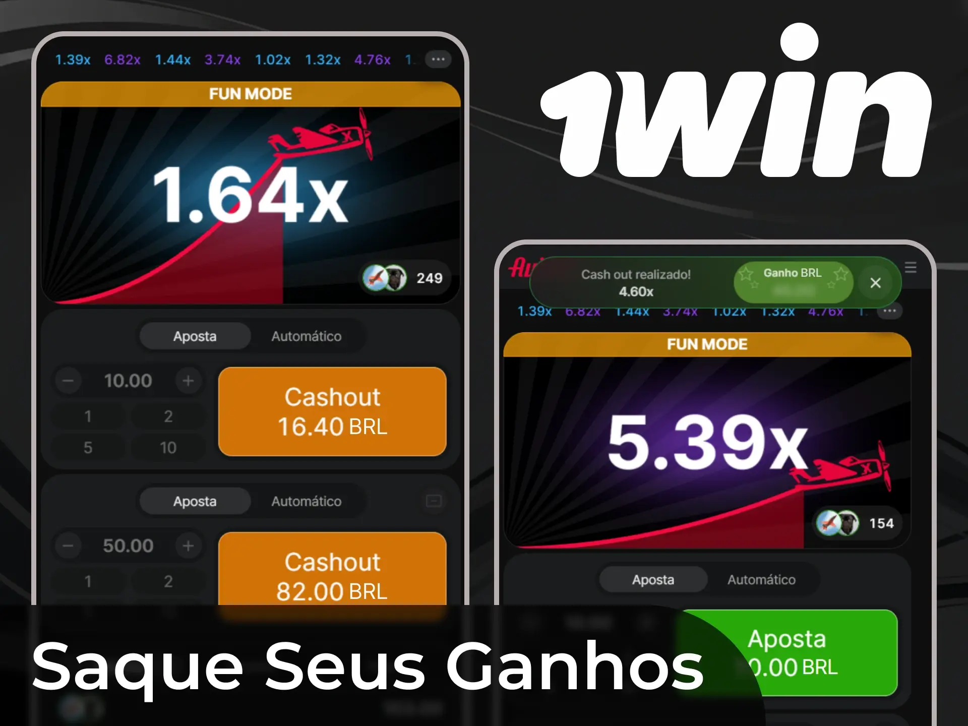 Em qualquer altura, o utilizador pode levantar o dinheiro ganho para a sua conta de uma forma conveniente no 1Win.