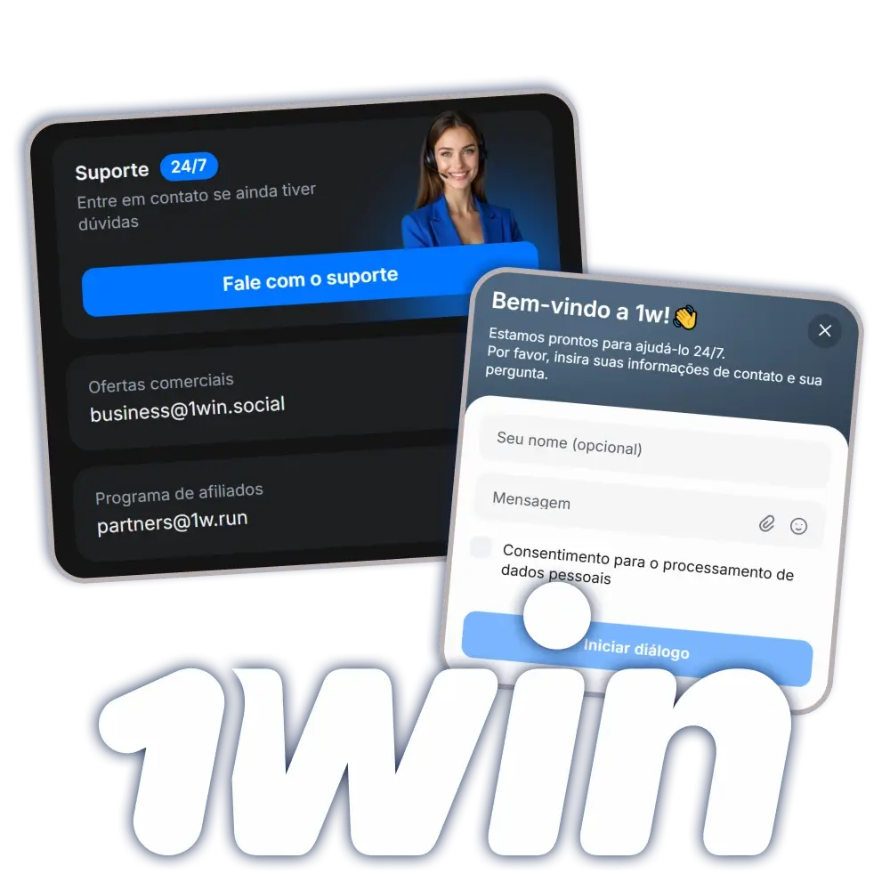 Descubra os contatos de suporte 1win para manter-se em contato com eles.