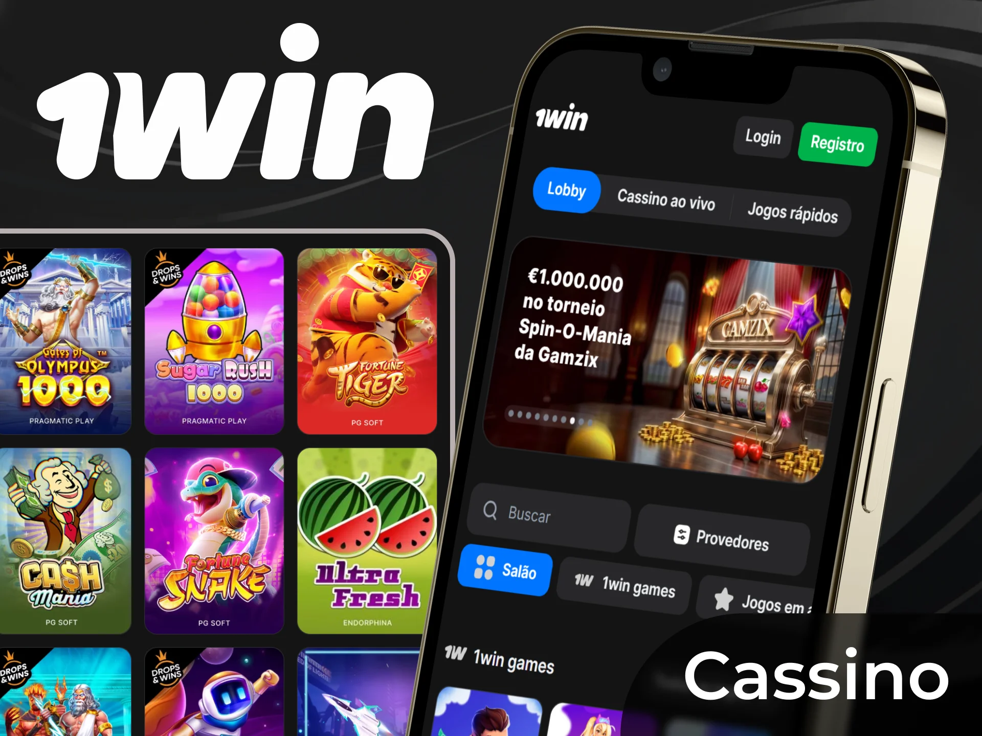 Você também encontrará cassinos online no aplicativo 1win.