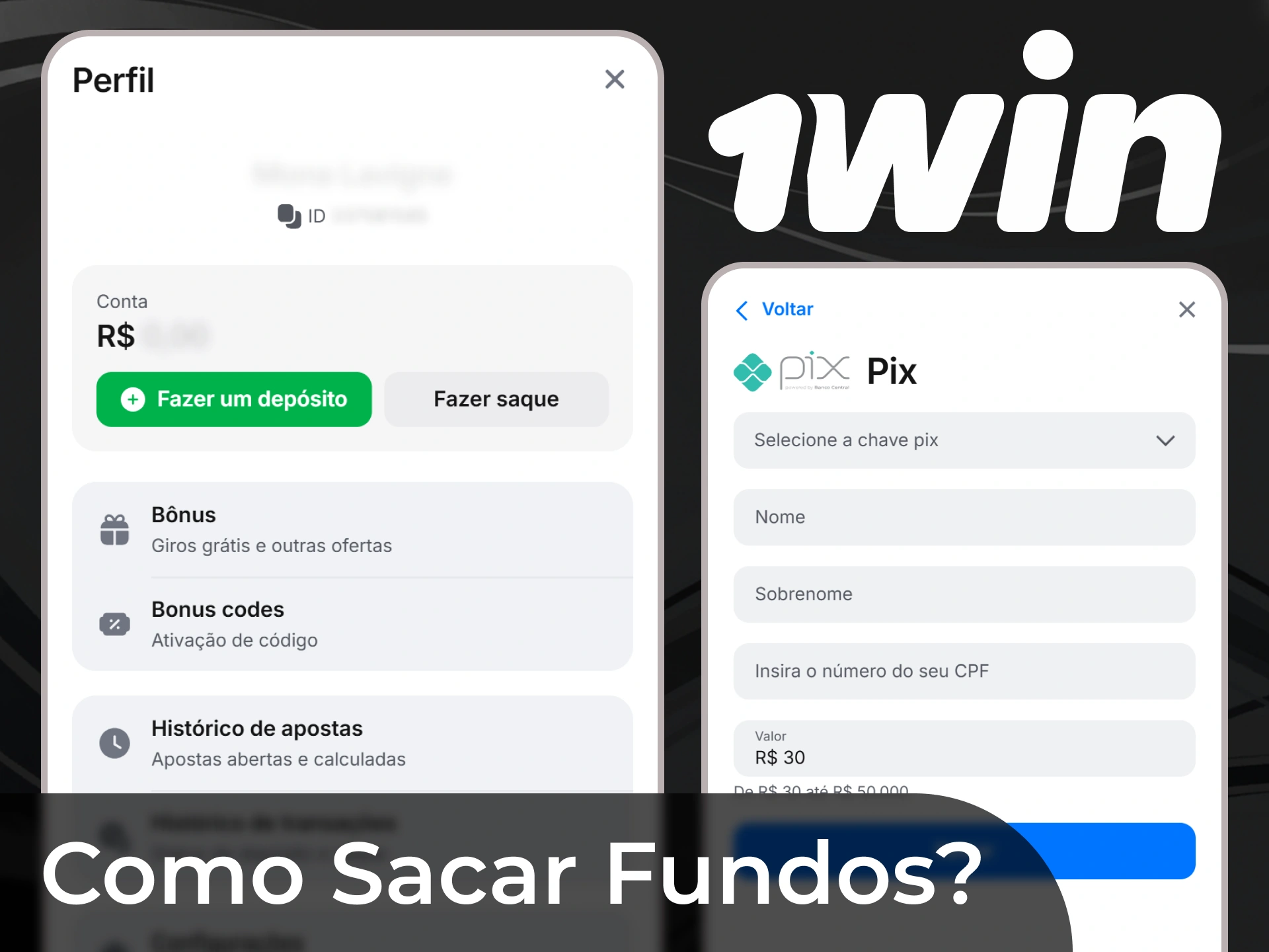 Podes levantar o dinheiro que ganhaste. Para isso, no 1Win tens de passar a verificação da conta e ter um montante mínimo para levantar.