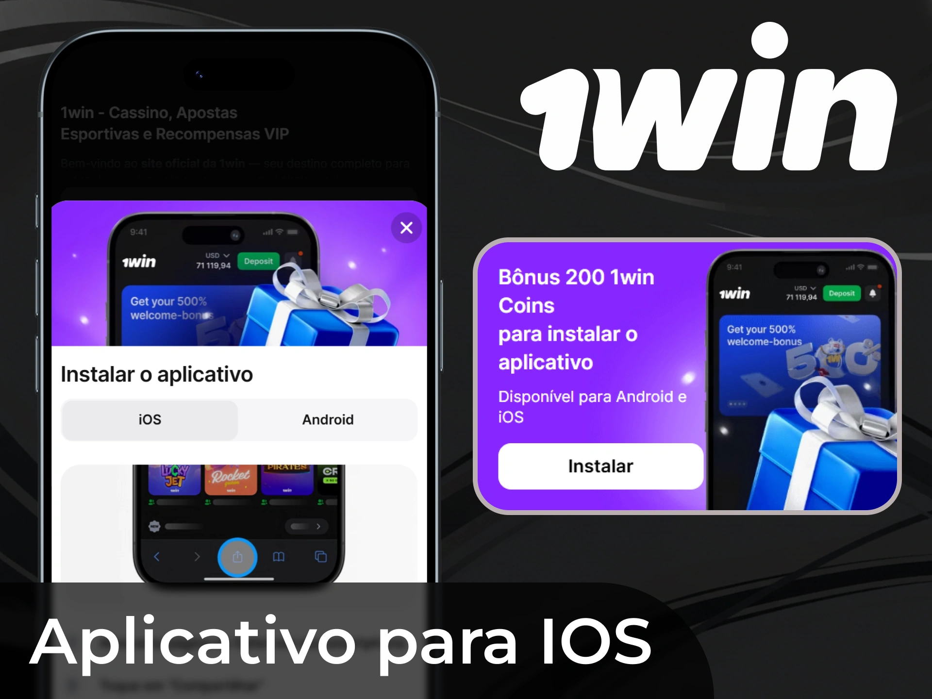 Faça o download do aplicativo 1win para seu iPhone e faça suas apostas a qualquer momento.